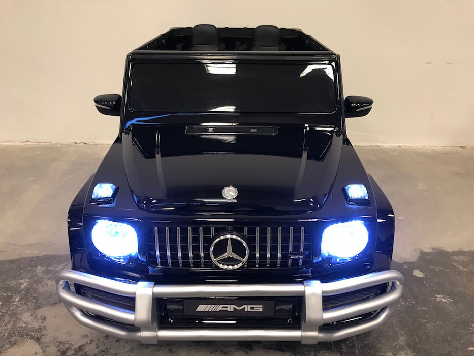Mercedes G63 AMG Kinderauto 2-Persoons 24V + 2.4G RC 4WD (zwart) - Trapautodealer