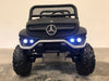 Mercedes Unimog 4WD Kinder Accuauto 2-Persoons 12V + 2.4G RC (mat zwart) - Trapautodealer