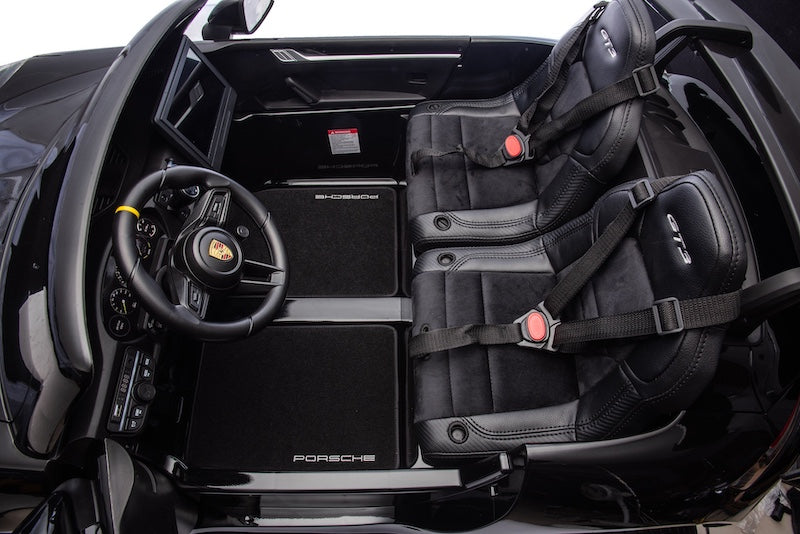 Porsche 911 GT3 kinderauto 24V 4WD MP4 2 persoons (Zwart) - Trapautodealer