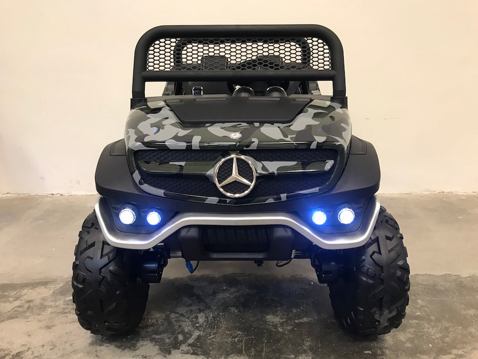 Mercedes Unimog kinderauto 2-Persoons 12V 4WD + 2.4G RC (camouflage) - Trapautodealer
