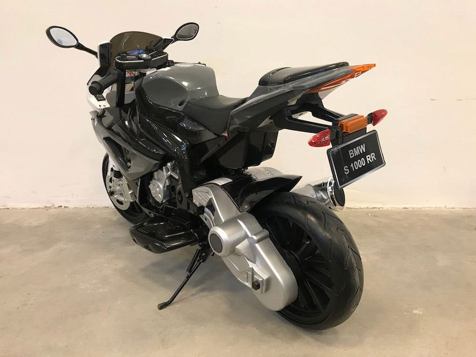 Elektrische kindermotor BMW S1000 12V grijs - Trapautodealer