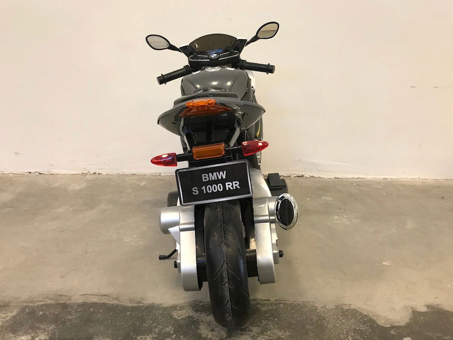 Elektrische kindermotor BMW S1000 12V grijs - Trapautodealer