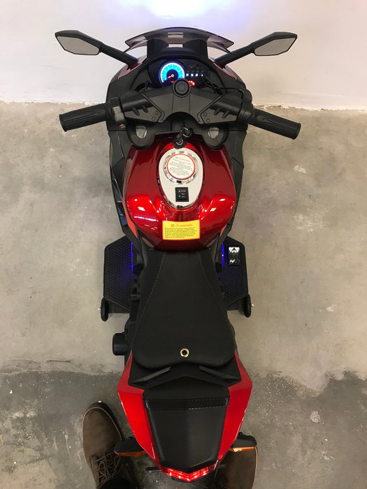 Ninja elektrische kindermotor 12V met handgas (rood) - Trapautodealer