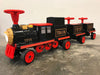 Elektrische kindertrein - Locomotief met 2 wagons 12V softstart (zwart) - Trapautodealer
