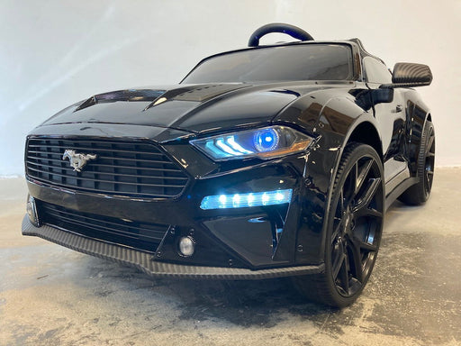 Ford Mustang Kinderauto 12V + 2.4G Afstandsbediening (zwart) - Trapautodealer