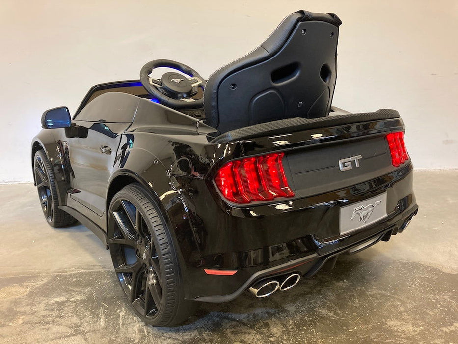 Ford Mustang Kinderauto 12V + 2.4G Afstandsbediening (zwart) - Trapautodealer