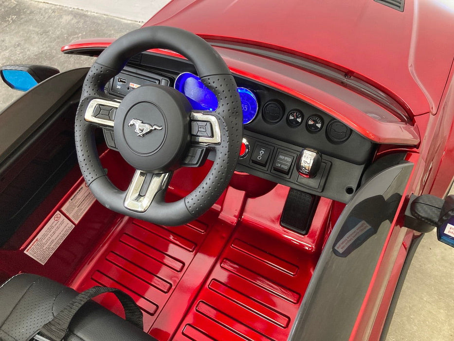 Ford Mustang drift Kinderauto 24V + 2.4G Afstandsbediening (rood) - Trapautodealer