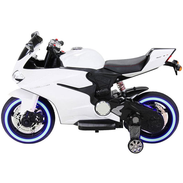 GP Racemotor Voor Kinderen 12V (wit) - Trapautodealer