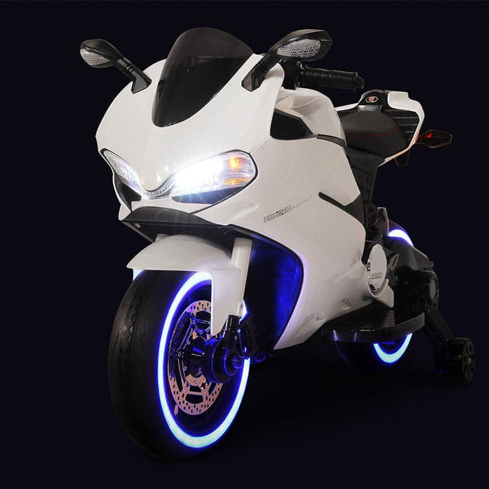 GP Racemotor Voor Kinderen 12V (wit) - Trapautodealer