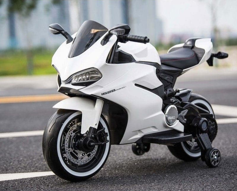 GP Racemotor Voor Kinderen 12V (wit) - Trapautodealer
