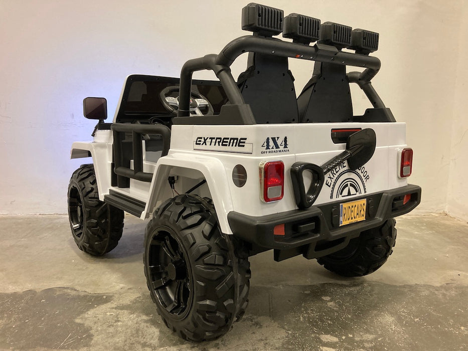 Kinderauto Gravity 12V twee persoons elektrische kinderauto (wit) - Trapautodealer