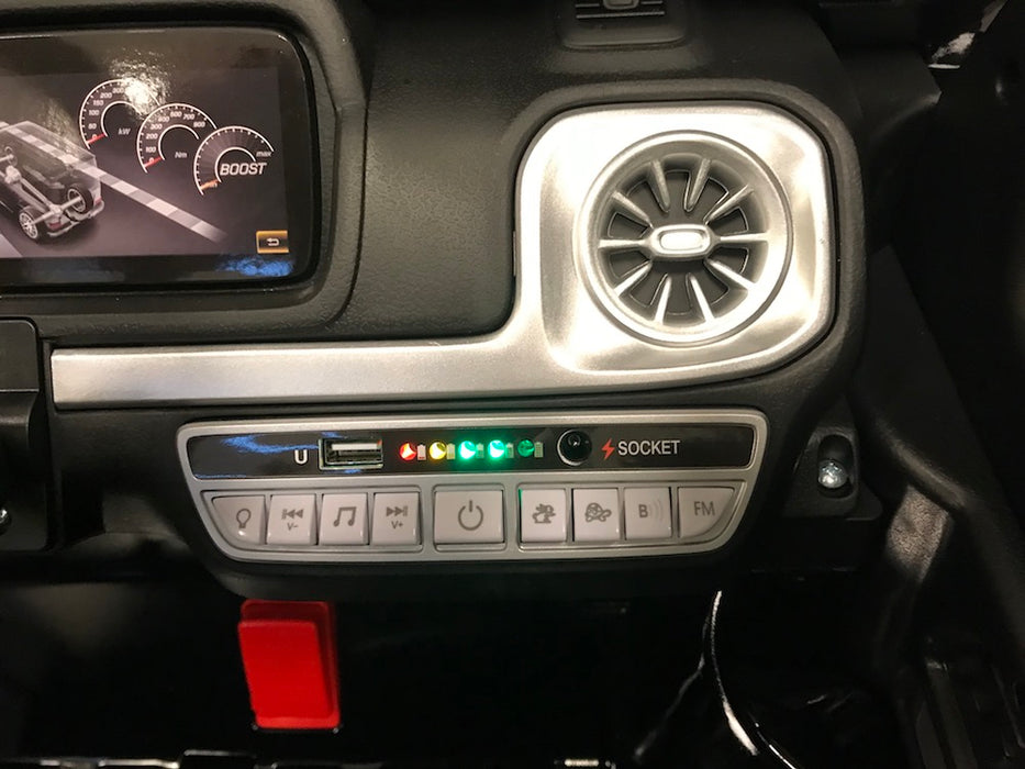 Mercedes G63 AMG Kinderauto 2-Persoons 24V + 2.4G RC 4WD (zwart) - Trapautodealer
