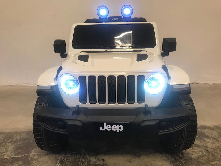 Jeep Wrangler Rubicon Accuauto 12V 4WD + 2.4G Afstandsbediening (wit) - Trapautodealer