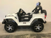 Jeep Wrangler Rubicon Accuauto 12V 4WD + 2.4G Afstandsbediening (wit) - Trapautodealer