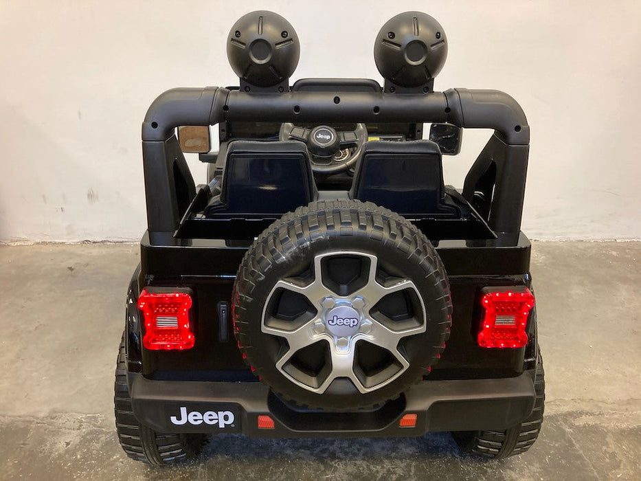 Jeep Wrangler Rubicon Kinderauto 12V 4WD + 2.4G RC (zwart) - Trapautodealer