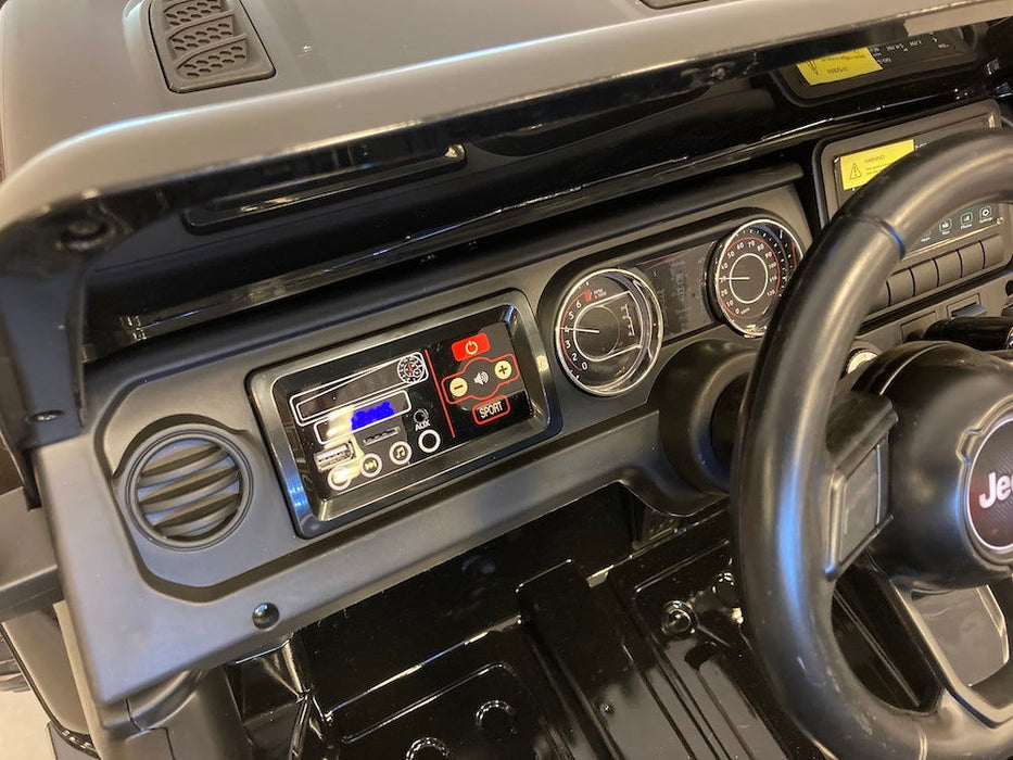 Jeep Wrangler Rubicon Kinderauto 12V 4WD + 2.4G RC (zwart) - Trapautodealer