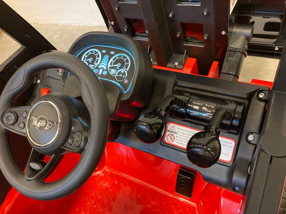 Kinder Heftruck Elektrisch 12V + 2.4G RC (rood) - Trapautodealer