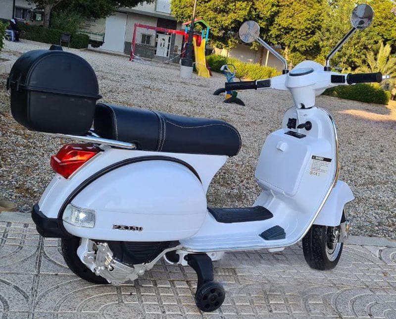 Kinder Vespa Scooter PX150 12V (wit) - Trapautodealer