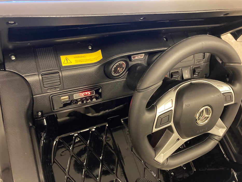 Mercedes-Benz G63 AMG 6x6 Auto Voor Kinderen 12V + 2.4G RC (zwart) - Trapautodealer