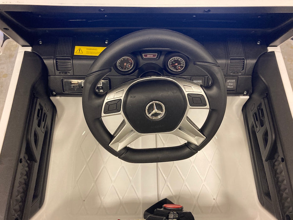 Mercedes G63 AMG 6x6 Kinderauto 12V 4WD + 2.4G RC (wit) - Trapautodealer