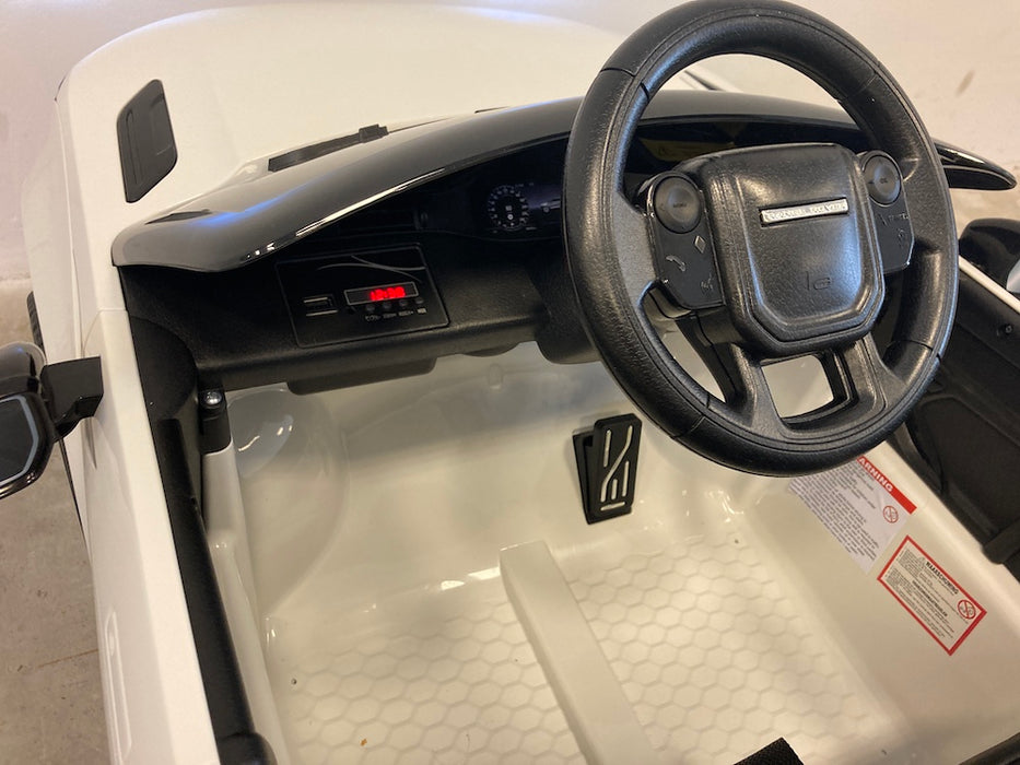 Range Rover Evoque Kinderauto 12V 4WD + 2.4G RC (wit) - Trapautodealer