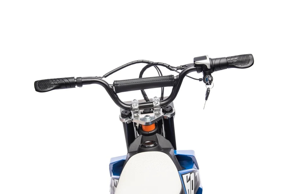 Kinder crossmotor 36V 350 watt (blauw/oranje) - Trapautodealer