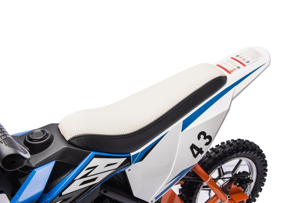 Kinder crossmotor 36V 350 watt (blauw/oranje) - Trapautodealer