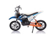 Kinder crossmotor 36V 350 watt (blauw/oranje) - Trapautodealer