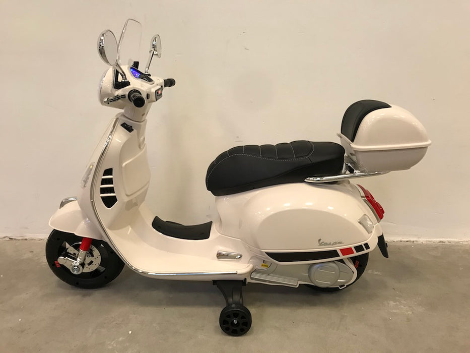 Vespa GTS Kinder Scooter Elektrisch 12V (wit) - Trapautodealer