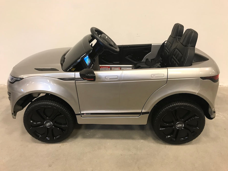 Range Rover Evoque Accu kinderauto 12V 4WD + 2.4G RC (zilvergrijs) - Trapautodealer