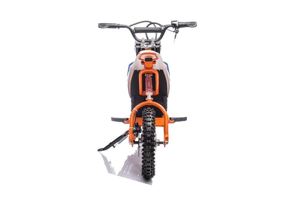 Kinder crossmotor 36V 350 watt (blauw/oranje) - Trapautodealer