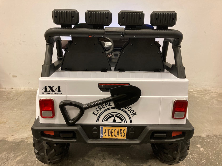 Kinderauto Gravity 12V twee persoons elektrische kinderauto (wit) - Trapautodealer