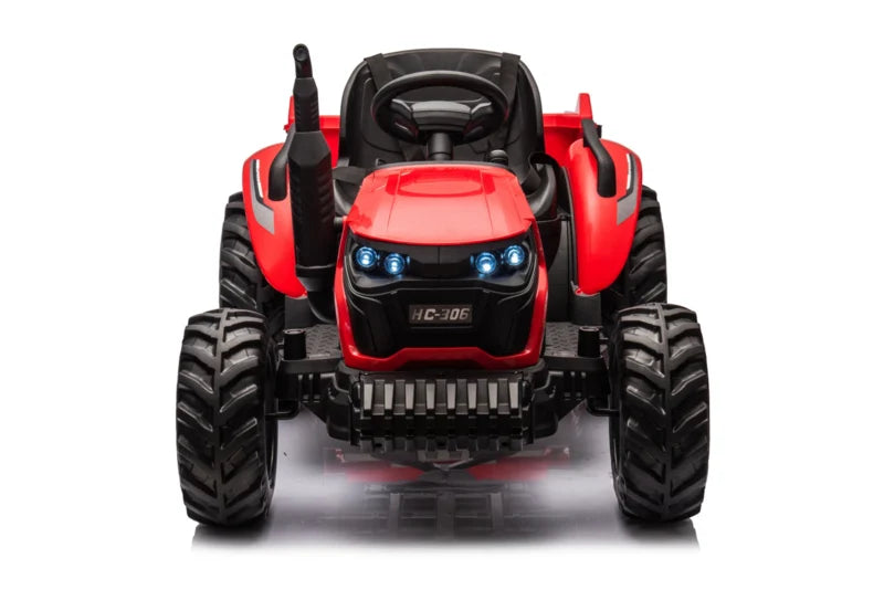 Kinder tractor 24V met aanhanger + 2.4G RC (Rood)