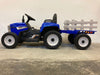 Kindertractor Elektrisch 12V + 2.4G RC + Aanhanger (blauw) - Trapautodealer