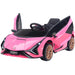 Lamborghini Sian Accu Auto 12V + 2.4G Afstandsbediening (roze) - Trapautodealer