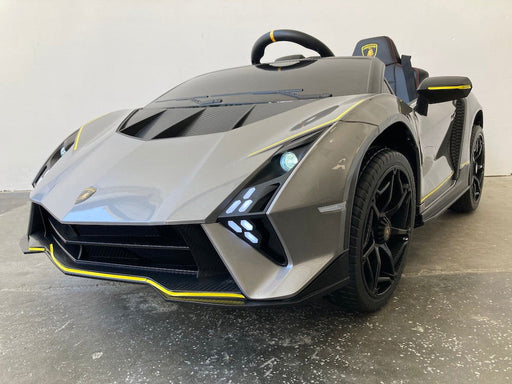 Lamborghini Auténtica Kinderauto 12V + 2.4G Afstandsbediening (grijs) - Trapautodealer