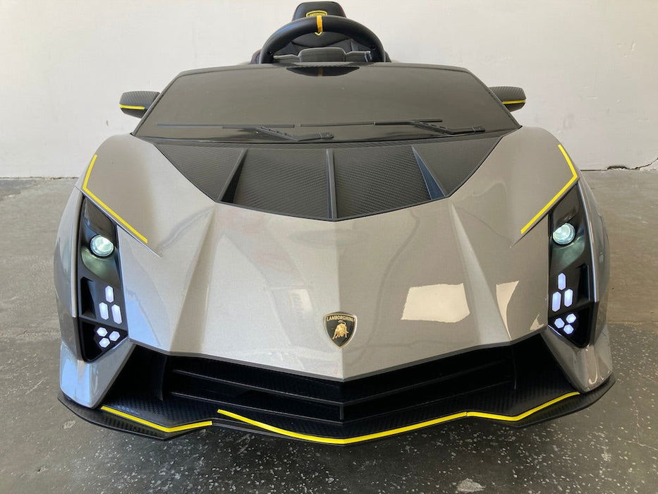 Lamborghini Auténtica Kinderauto 12V + 2.4G Afstandsbediening (grijs) - Trapautodealer