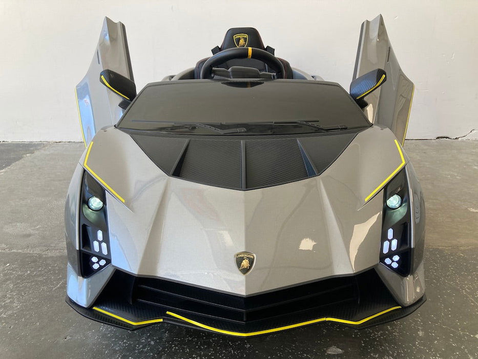 Lamborghini Auténtica Kinderauto 12V + 2.4G Afstandsbediening (grijs) - Trapautodealer