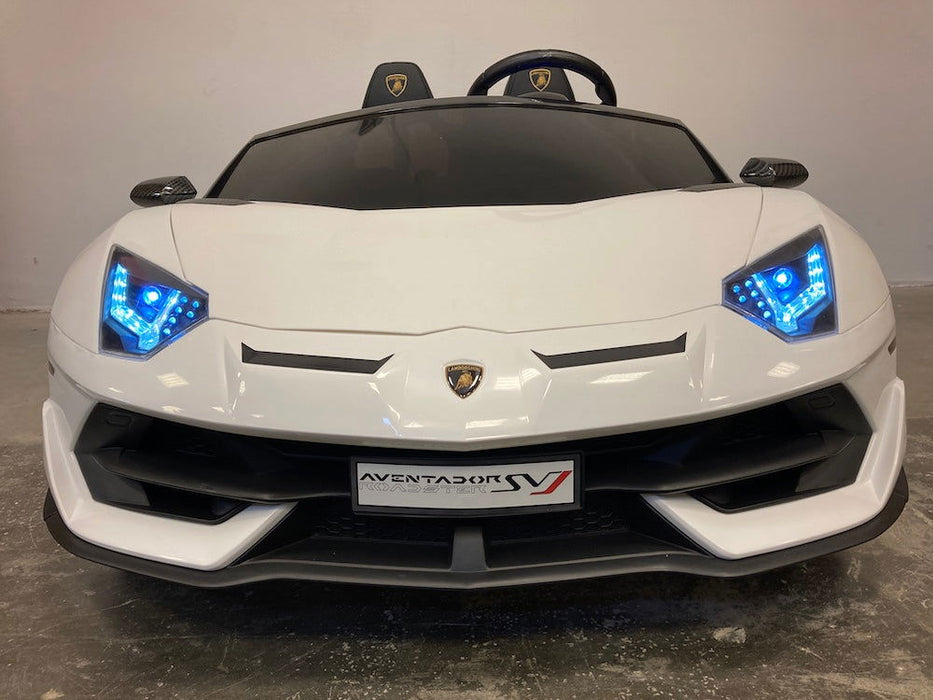 Lamborghini Aventador 2-Persoons Kinderauto 24V Drift + 2.4G RC (wit) - Trapautodealer