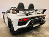 Lamborghini Aventador 2-Persoons Kinderauto 24V Drift + 2.4G RC (wit) - Trapautodealer