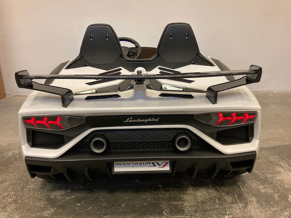 Lamborghini Aventador 2-Persoons Kinderauto 24V Drift + 2.4G RC (wit) - Trapautodealer
