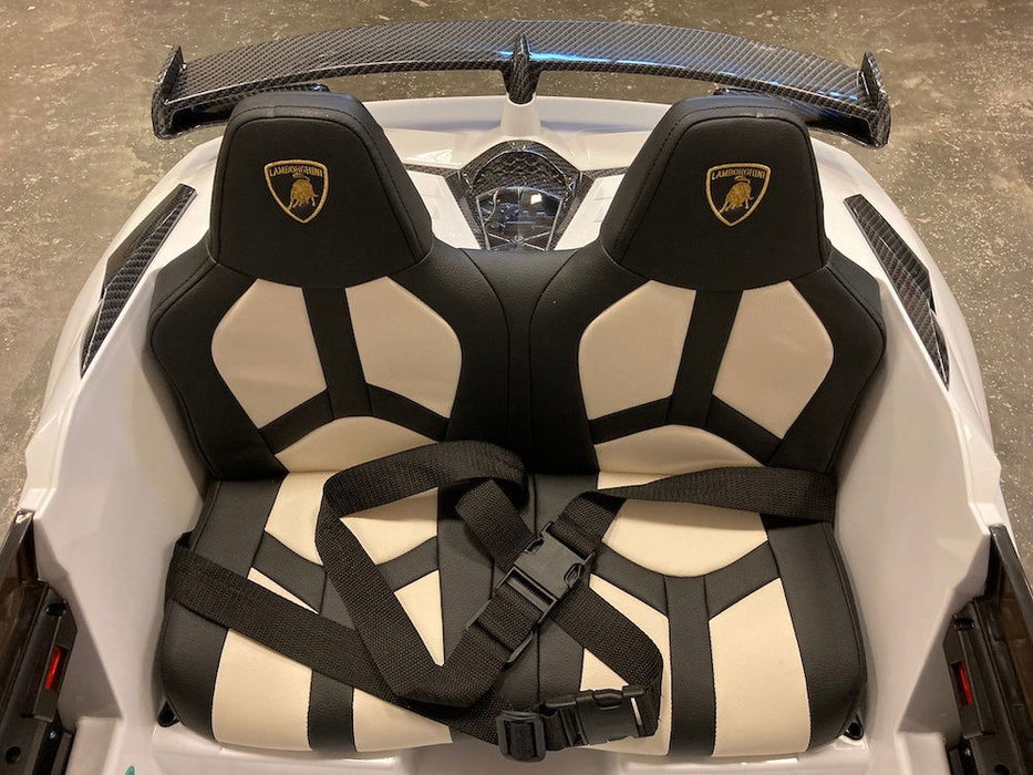 Lamborghini Aventador 2-Persoons Kinderauto 24V Drift + 2.4G RC (wit) - Trapautodealer