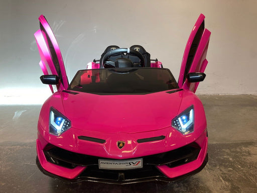 Lamborghini Aventador SVJ Accu Auto 12 Volt + 2.4G RC (roze) - Trapautodealer