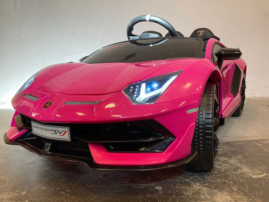 Lamborghini Aventador SVJ Accu Auto 12 Volt + 2.4G RC (roze) - Trapautodealer