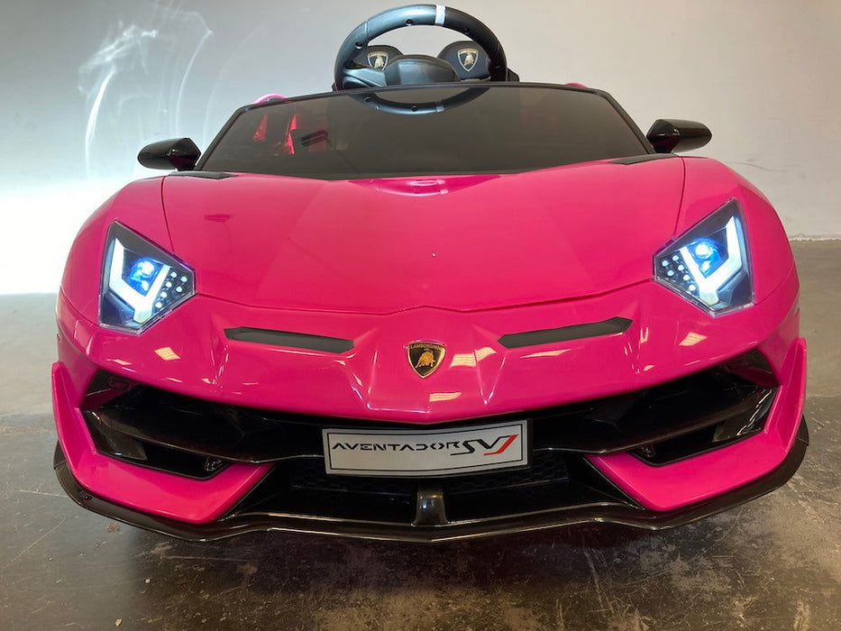 Lamborghini Aventador SVJ Accu Auto 12 Volt + 2.4G RC (roze) - Trapautodealer