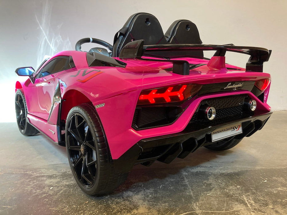 Lamborghini Aventador SVJ Accu Auto 12 Volt + 2.4G RC (roze) - Trapautodealer