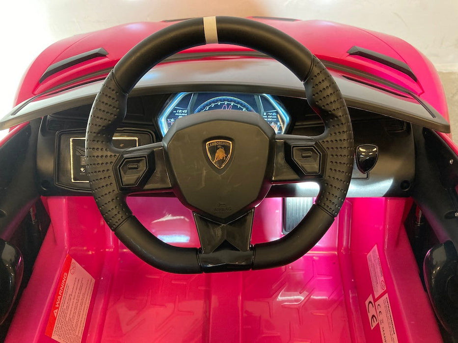 Lamborghini Aventador SVJ Accu Auto 12 Volt + 2.4G RC (roze) - Trapautodealer