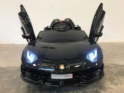 Lamborghini Aventador SVJ Kinderauto 12V + 2.4G RC (zwart) - Trapautodealer