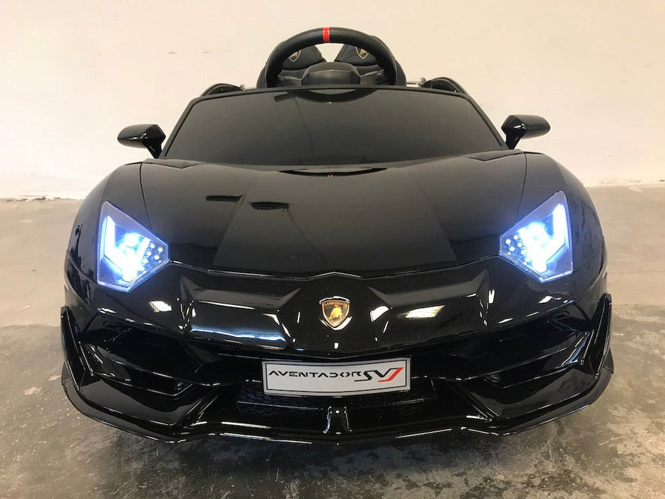 Lamborghini Aventador SVJ Kinderauto 12V + 2.4G RC (zwart) - Trapautodealer