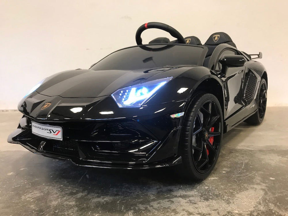 Lamborghini Aventador SVJ Kinderauto 12V + 2.4G RC (zwart) - Trapautodealer